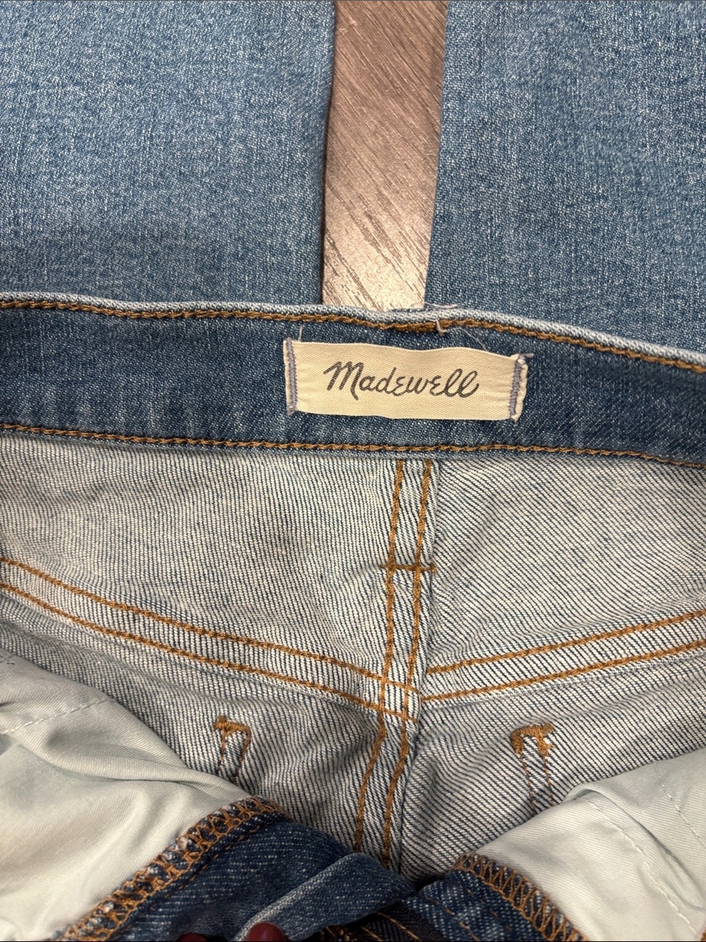 Madewell High Rise Straight Leg Jeans Light Wash Size 26 - Picture 4 of 5